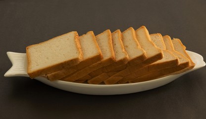 slice of bread on plate