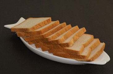 slice of bread on plate