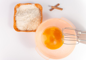 Products for making Christmas gingerbread. Cookies. Мixing the products.