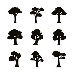 bundle of nine trees set icons