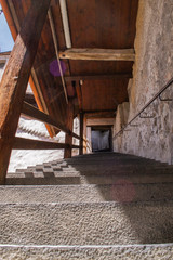 old wooden stairs
