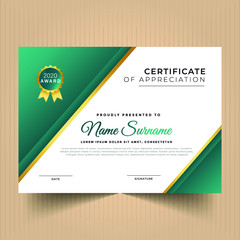 Vector certificate template.Certificate template. Diploma of modern design or gift certificate. Vector illustration.