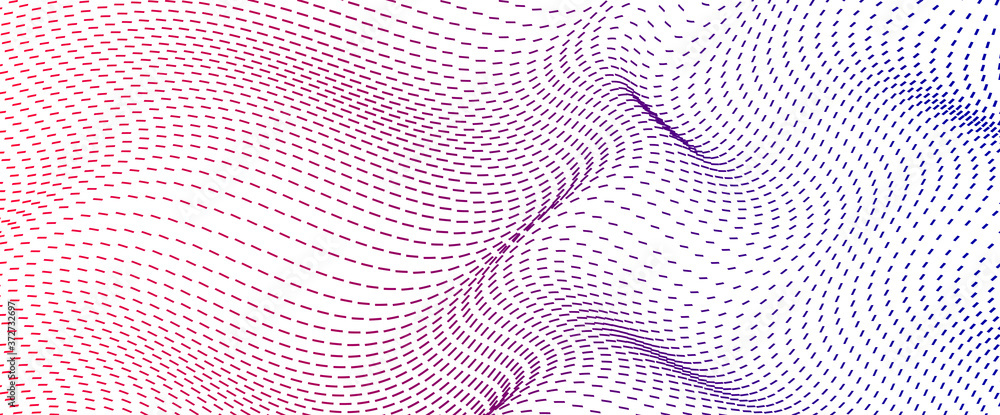 Poster dotted particles flow vector abstract background, science and technology theme illustration, array o
