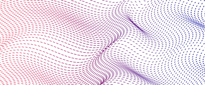 Dotted particles flow vector abstract background, science and technology theme illustration, array of dynamic particles, template for covers banners and ads.