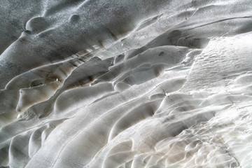 ice cave ceiling on the island of Spitsbergen in the Swalbard Archipelago in the Arctic Sea