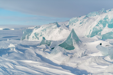 Iceberg on the island of Spitsbergen in the Swalbard Archipelago in the Arctic Sea
