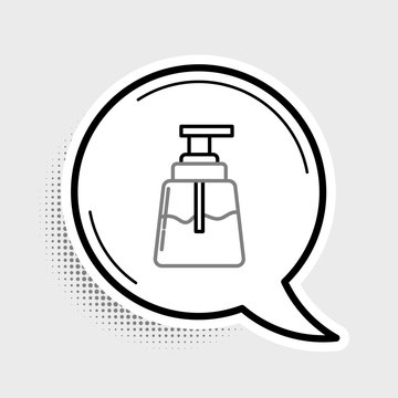 recommend clip art: Line Aftershave icon isolated on grey background. Cologne spray icon. Male perfume bottle. Colorful outline concept. Vector.