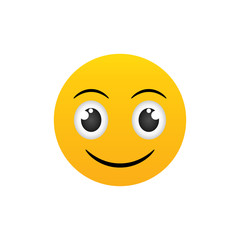 Smile emoticon over white background, vector illustration design.
