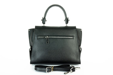 Bag fashion autumn clutch isolated on white leather