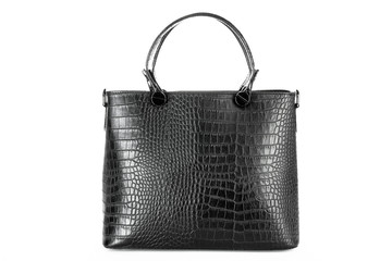 Bag fashion autumn clutch isolated on white leather