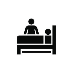 Patient and Sick icon set. Hospital Clinic Medical Healthcare Doctor Nurse Icon Symbol.