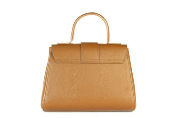 Bag fashion autumn clutch isolated on white leather