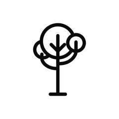 Plant and tree icons set vector. Forest elements.
