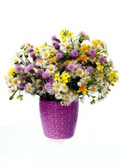 posy of multicolor,various wild plants from meadow