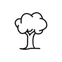 Plant and tree icons set vector. Forest elements.