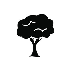Plant and tree icons set vector. Forest elements.