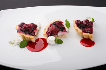 Tarts with different berries