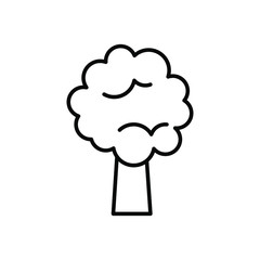 Plant and tree icons set vector. Forest elements.