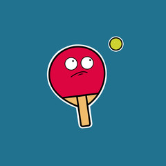 Table Tennis Vector Character