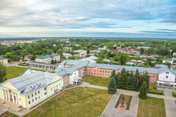 Obraz premium Panorama from the belfry, Suzdal, Russia. Old city view from the top