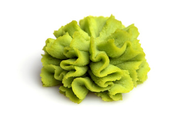 Fototapeta premium Wasabi portion on white background.