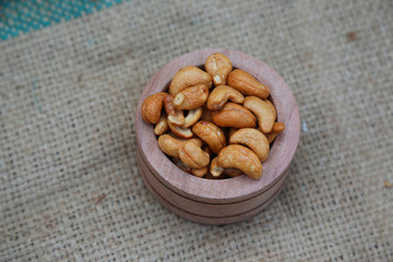 cashew fresh nuts texture close-up image