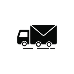 Shipping fast delivery motorcycle and truck icon. Courier vector collection.