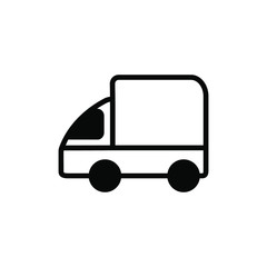 Shipping fast delivery motorcycle and truck icon. Courier vector collection.