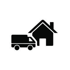 Shipping fast delivery motorcycle and truck icon. Courier vector collection.