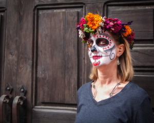 Obraz premium Woman painted for Day of the Dead