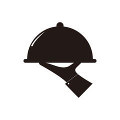 Naklejka premium Tray of Food icon vector illustration sign