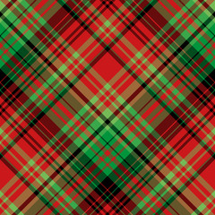 Creative plaid pattern in green, red and black colors. 2