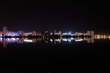 night view of city