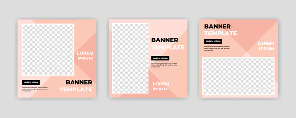 Modern Social Media banner template can be edited. Anyone can use this design easily. Promotional web banners for social media. Elegant sale and discount promo - Vector.