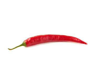 Red hot chili pepper isolated on a white background