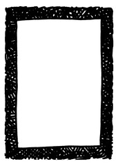 Hand-drawn black and white doodle style border.