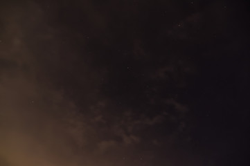 Cloudy Night Sky with some Stars