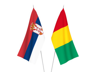 Serbia and Guinea flags