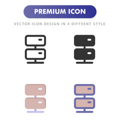 Fototapeta premium server icon isolated on white background. for your web site design, logo, app, UI. Vector graphics illustration and editable stroke. EPS 10.