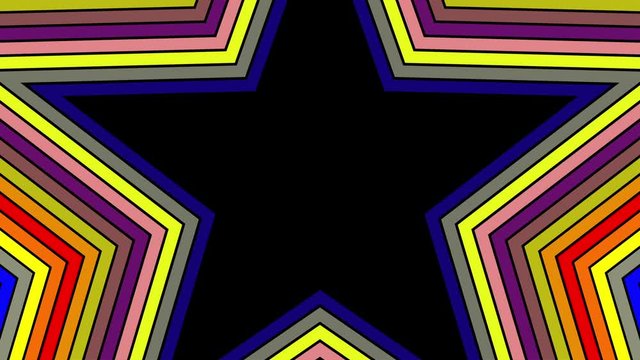 Star shape loop. In 70's retro color's.