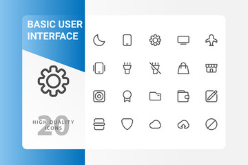 User Interface icon pack isolated on white background. for your web site design, logo, app, UI. Vector graphics illustration and editable stroke. EPS 10.