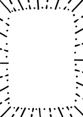 Hand-drawn, vertical sized, doodle style frame.