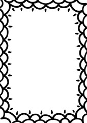 Hand-drawn, vertical sized, doodle style frame.