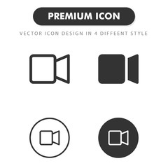 Obraz premium video camera icon isolated on white background. for your web site design, logo, app, UI. Vector graphics illustration and editable stroke. EPS 10.