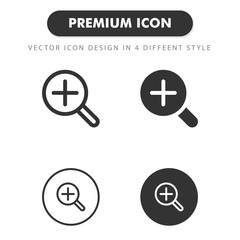 zoom in icon isolated on white background. for your web site design, logo, app, UI. Vector graphics illustration and editable stroke. EPS 10.