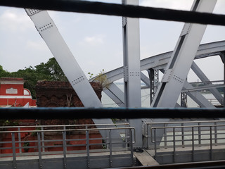 Naklejka premium bridge over the river