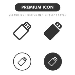 flashdisk icon isolated on white background. for your web site design, logo, app, UI. Vector graphics illustration and editable stroke. EPS 10.