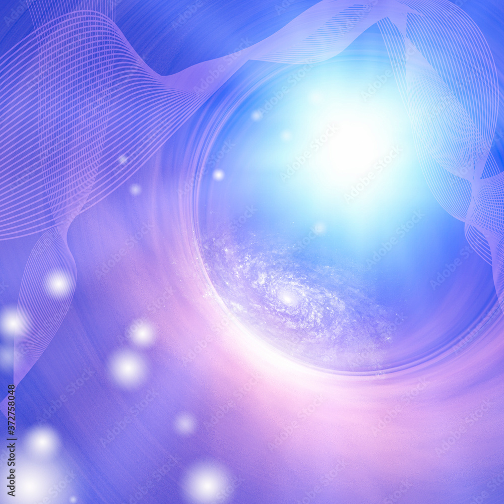 Poster tunnel of light. 3d rendering