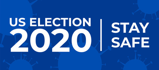 Obraz premium Us election 2020 effect of coronavirus covid 19, vector