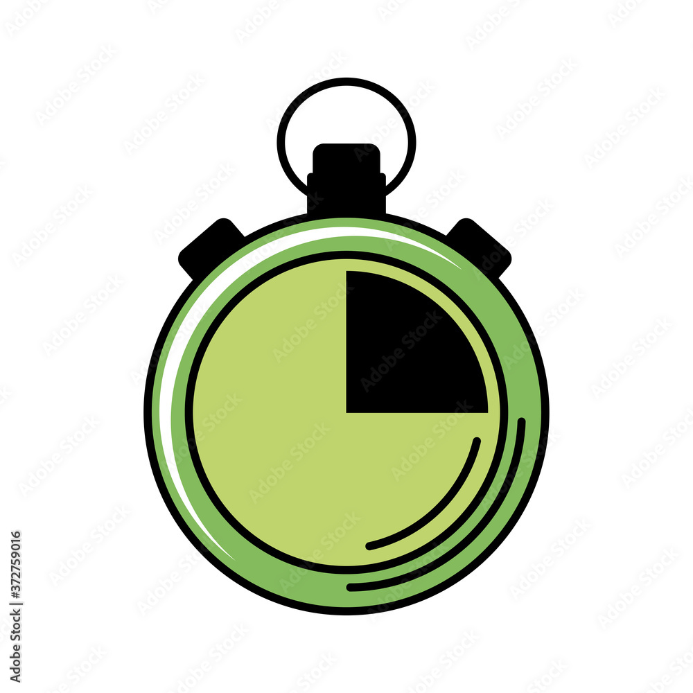 Poster chronometer timer line and fill style icon